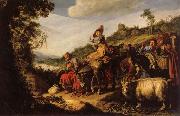 LASTMAN, Pieter Pietersz. Abraham on the Way to Canaan oil painting artist